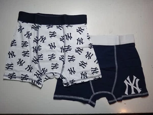Boys 2-Pack New York Yankees Underwear Boxer Briefs - Navy/White - Picture 1 of 2