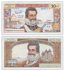 50 new FRANCS 1959 FRANCE - Henry IV - P139b (V.8) - Picture 1 of 3