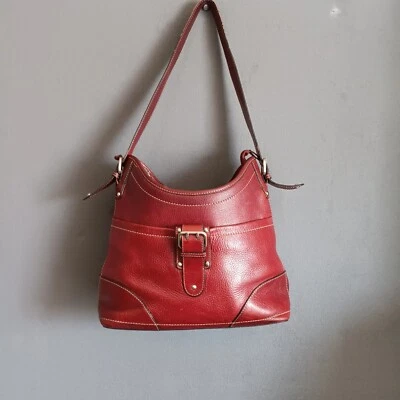 ETIENNE AIGNER Red Burgundy LEATHER HOBO BAG 77681 - Image 1 of 4