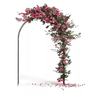 Heavy Duty Metal Garden Arch Trellis Arbour Outdoor Rose Climbing Plants Stand - Picture 1 of 18