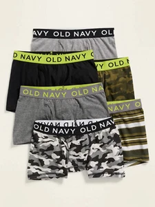Old Navy Kid Boys Underwear 6 Pack Boxer Briefs Camo Stripes Size Small Medium - Picture 1 of 1