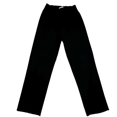 Ming Wang Womens Straight Leg Pants Black Acrylic Knit Elastic Waist Pull On, S - Image 1 of 4