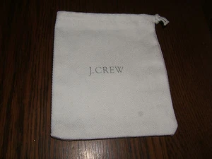 J.Crew Canvas Design 4 1/4" x 4 3/4" Drawstring Jewelry Pouch (New) - Picture 1 of 5
