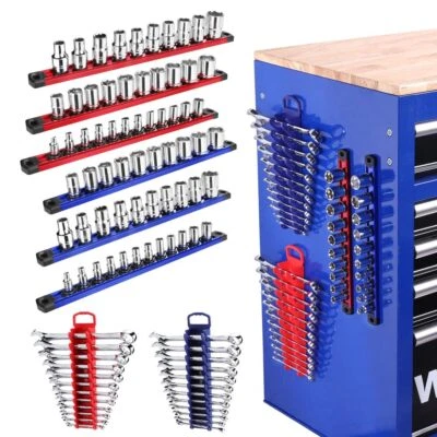 WORKPRO 8-Piece Magnetic Socket Organizer and Magnetic Wrench Organizer Set New - Image 1 of 4