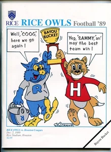 1989 Rice v Houston Football Program 12/2 Andre Ware Heisman 88952b57 - Picture 1 of 1