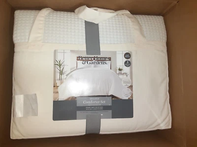 Better Homes & Gardens 3-Piece Cream Textured Comforter Set, Full/Queen - Image 1 of 3