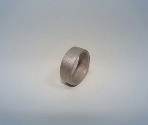 Silver Dyed Birch Wood Ring ~ Bentwood Ring ~ Handmade To Order ~ Mens or Womens - Picture 1 of 5