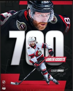 Claude Giroux 700 Asistencias Profesionales Collage Ottawa Senators 8x10 NHL Foto Hockey - Imagen 1 de 1