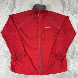 Chaqueta cortavientos 3XL Coca-Cola para hombre con cremallera bolsillos agujeros para el pulgar de colección - Imagen 1 de 16