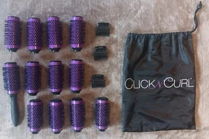 Juego de 12 rodillos desmontables de barril medianos Click n Curl Blowout de 1,75" y más - Imagen 1 de 16