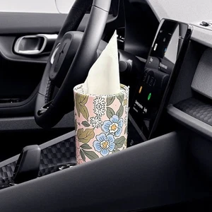 Vintage -Gewebehalter Boho -Gewebe -Röhrchen Pilzgewebezylinderboxen für Auto - Picture 1 of 7