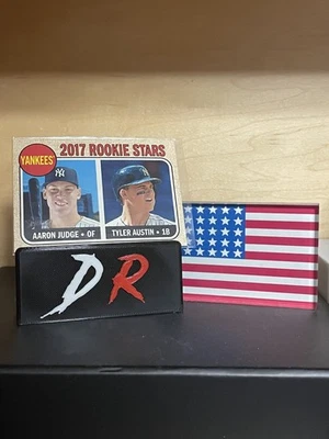 Topps Heritage 2017, estrellas novatas; Aaron Judge / Tyler Austin, Yankees de Nueva York, #214 Foto 1 de 3