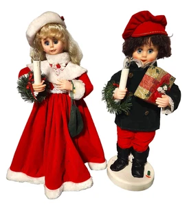 TELCO 24" ANIMATED MOTION-ETTE 12 SONGS VICTORIAN MAN & WOMAN W/ LIGHT-UP CANDLE - Picture 1 of 8