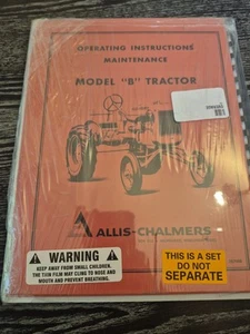 Allis-Chalmers Model B Tractor Manual Set Service & Parts Catalog Sealed - Picture 1 of 5