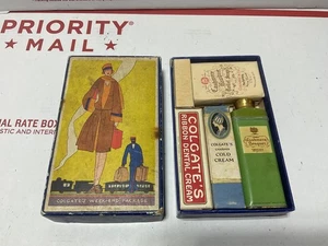 Vintage Antique 1920’s Colgate Weekend Travel Pack Palmolive Cold Cream Powder - Picture 1 of 12