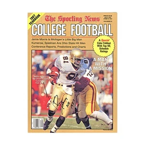 Anuario Tim Brown Notre Dame firmado inscrito The Sporting News 87 CFB (CERTIFICADO DE AUTENTICIDAD JSA - Imagen 1 de 2