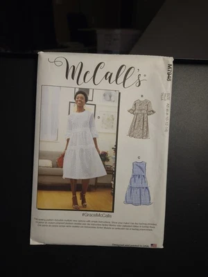 Women's Knee Length Pleated Dress Sewing Pattern Sizes 14-22 Boho - Image 1 of 3