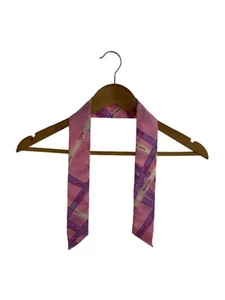 HERMES women's scarf in pink w/ a full pattern - Picture 1 of 5