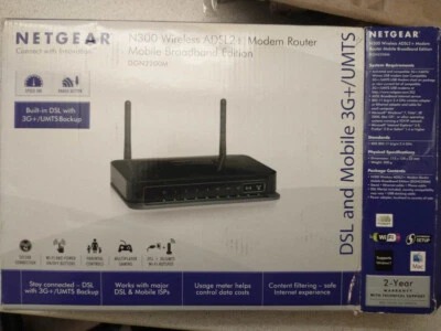 Netgear N300 DGN2200 ADSL2+ Broadbandrouter Wifi - Bild 1 von 4