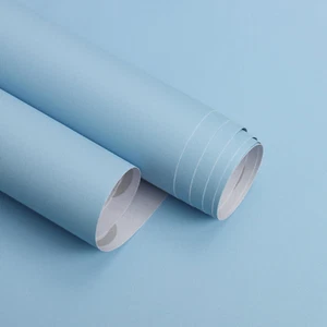Blue Peel and Stick Wallpaper 16 Inch X 393.7 Inch Blue Contact Paper Matte Remo - Picture 1 of 12