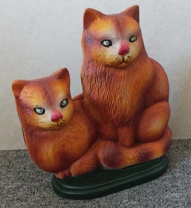 Katzenpaar Metall bemalt - Bild 1 von 3