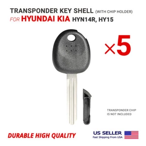 5x NUEVO Transpondedor Llave Carcasa Para Hyundai Kia HYN14R HY15 Con Soporte Chip - Imagen 1 de 2