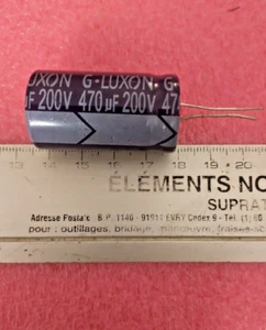 1pcs 470uF 200V 20 x40mm 85°C Electrolytic Capacitors 207A (M) G- LUXON - Imagen 1 de 4