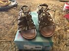 Madeline Girl Suave Taupe Womens Sandals Size 9M Ankle Gladiator Style