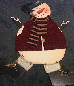 Pomello per porta peluche da appendere pupazzo di neve decorazione natalizia festività - Foto 1 di 1