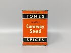 Vintage Tones Spices 1 5/8Oz Whole Caraway Seed Spice Tin Full Orange Black Can