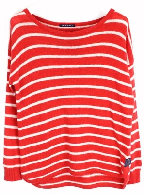SUPERDRY Bricknell Striped Knit Jumper Women's MEDIUM Wool Blend Tight-Knit - Image 1 of 4