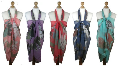 XXL Tuch Strandtuch Schal Stola Pareo Damen Sarong Wickeltuch Muster Maxi Umhang - Bild 1 von 4