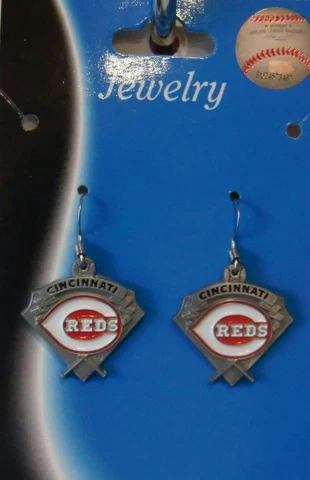 Cincinnati Reds Dangle Earrings Licensed MLB Baseball Jewelry Cover