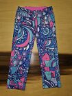 Lilly Pulitzer Luxletic Athletic Leggins Women?s Small Colorful  Pocket On Back 