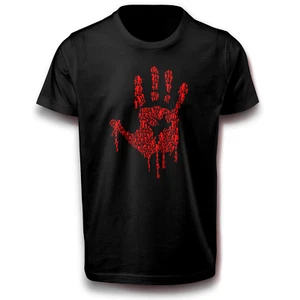 Blutige Halloween Zombie Hand T-Shirt Dark Symbol Shirt - Unisex - Bild 1 von 8