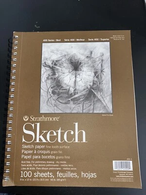 Strathmore 400 Series Sketch Pad, 9"x12" Wire Bound, 100 Sheets - Image 1 of 4