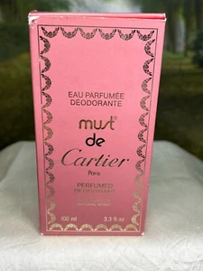 MUST DE CARTIER 100ML PERFUMED DEODORANT SPRAY (20% EVAPORATED WITH BOX) - Picture 1 of 7