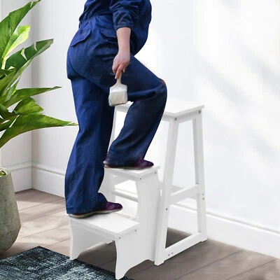 Lightweight Portable Multifunctional Step Stool, Folding Library Ladder Chair - Image 1 of 4
