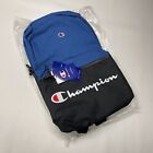New Champion Backpack Bag Mens Black Blue Zipper Logo School Zip Pocket