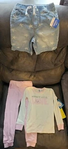 NWT! Girls Size 4T Pajama Set And Star Shorts! - Picture 1 of 3