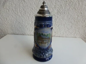 Bierkrug mit Zinndeckel  " Schwarzwald " - Bild 1 von 6