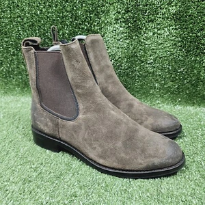 Thursday Boot Co Duke Damenstiefeletten Chelsea olivfarbenes Wildleder Größe 8 - Bild 1 von 11