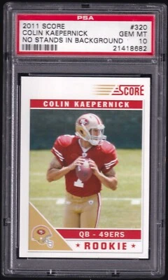 2011 SCORE 320 COLIN KAEPERNICK No Stands PSA GEM MT 10 LOW POP! - Image 1 of 2