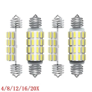 41MM 42MM 24SMD LED Interior Light Dome Map License Plate Bulb 6500K White 2/10x - Picture 1 of 19