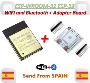 ESP-WROOM-32 ESP32 ESP-32S ESP-32 Bluetooth and WIFI + Adapter Board Plate - Imagen 1 de 7