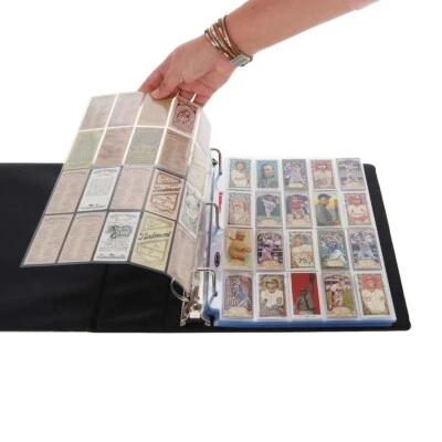 Lote de 10 páginas de álbum de tarjetas de tabaco de bolsillo BCW 20 T206 para hojas de carpeta de 3 anillos Foto 1 de 4