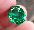 Natural 10 Ct Green Emerald GIE Certified Oval Cut Loose Gemstone
