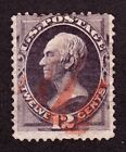 US 151 12c Clay Used w/ Red and Black Cancels Fine SCV $220