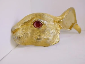 1985 Magnificent Rabbit Buckle Christopher Ross 3 Belts Wearable Art 24k Gold PL - Picture 1 of 15