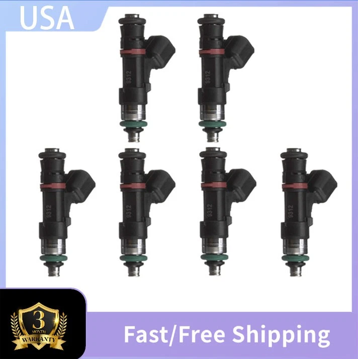 6pcs Fuel Injector For Buick ENCLAVE 2008 Chevrolet COLORADO 2013 3.6L V6 FJ980 - Imagem 1 de 4